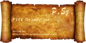 Piff Szimóna névjegykártya
